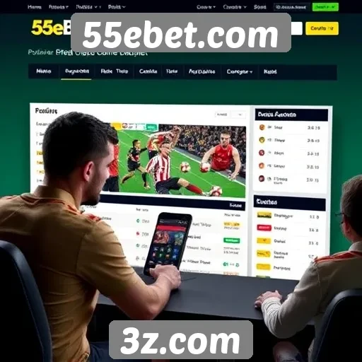 Experiência do usuário no site 55ebet