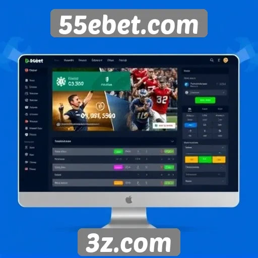 Interface do usuário no site 55ebet