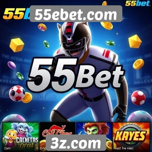 Variedade de jogos disponíveis na plataforma 55ebet